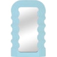 thumbnail image 1 of Simmer Stone Wave Pattern Irregular Makeup Mirror Tabletop Vanity/ Cosmetic Desktop Mirror Hanging/ Wall Mirrors Desk Countertop Dressing for Home Bedroom Decorative Blue, 1 of 17