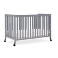 thumbnail image 1 of Simmons Kids Aria Full Size Portable Folding Crib - Greenguard Gold Certified, Grey, 1 of 11