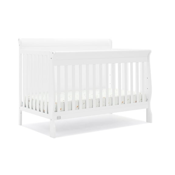 Simmons Kids Carter 6-in-1 Convertible Crib - Greenguard Gold Certified, Bianca White