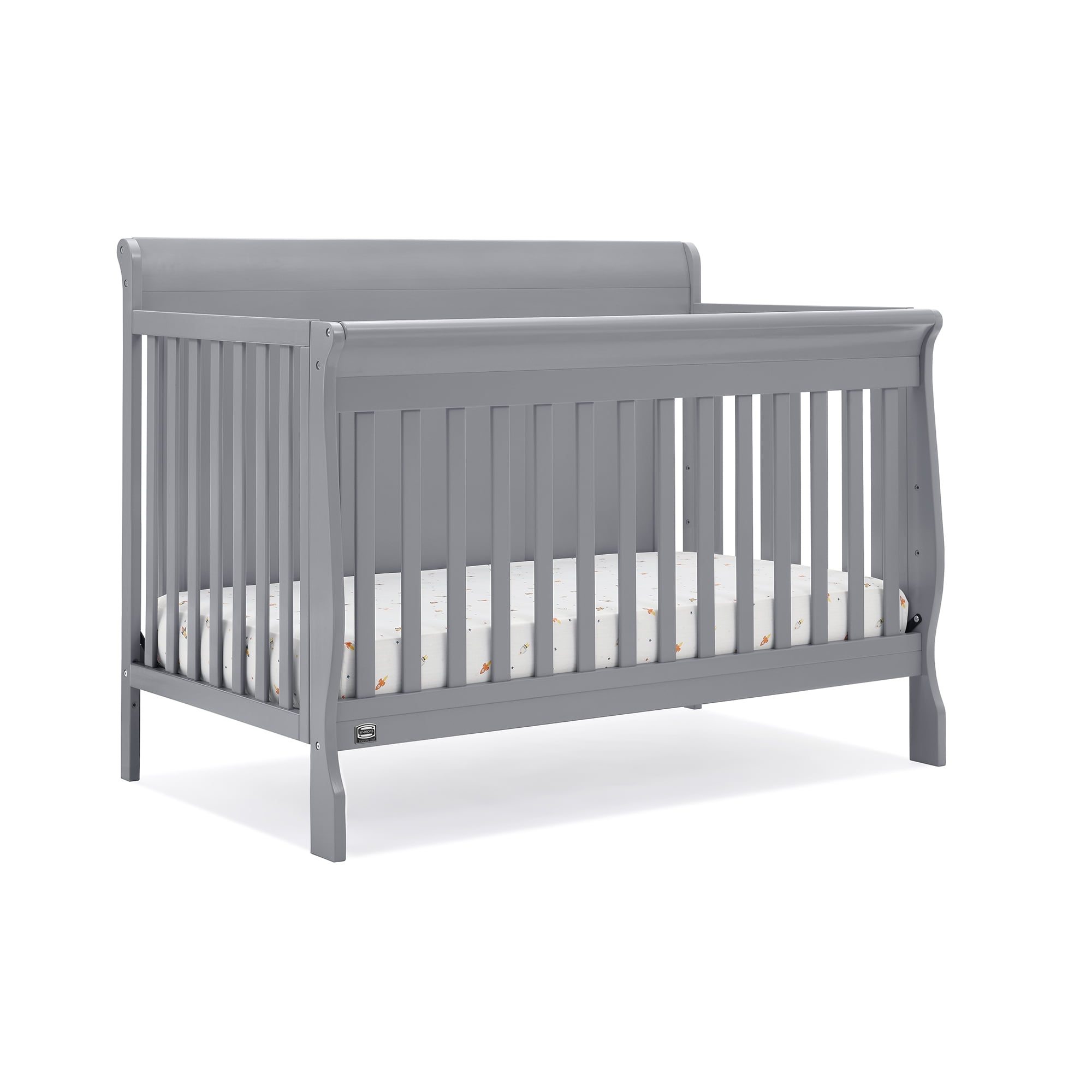 Simmons Kids Carter 6-in-1 Convertible Crib - Greenguard Gold Certified, Grey