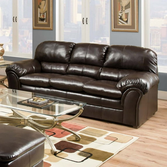 Simmons Upholstery Vintage Riverside Bonded Leather Sofa