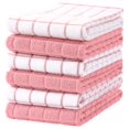 thumbnail image 1 of Simmore 100% Cotton Terry Kitchen Towels, Super Soft Absorbent Dish Towels and Dish Cloths for Kitchen Washing and Drying, 8-Piece Set, 16x28 Inches, Pink, 1 of 10