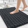 thumbnail image 1 of Simmore Bathroom Rugs, Ultra Absorbent Chenille Bath Mat, Non Slip Machine Washable Bath Rugs for Tub, Shower Floor, 24x16, Dark Grey, 1 of 6