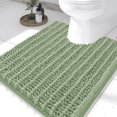 thumbnail image 1 of Simmore Toilet Rugs U Shaped 24x20, Ultra Absorbent Chenille Bathroom Rugs, Machine Washable Toilet Mat for Tub, Grass Green, 1 of 6