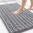 thumbnail image 1 of Simmore Bathroom Rugs 30x20, Ultra Absorbent Chenille Bath Mat, Non Slip Machine Washable Bath Rugs for Tub, Shower Floor, Grey, 1 of 6