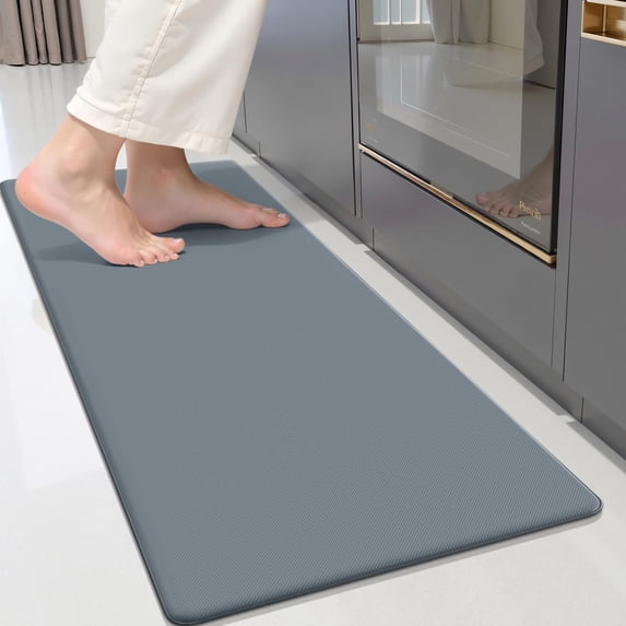 Simmore Kitchen Rugs, Non Skid Washable Kitchen Mats, Anti Fatigue Standing Mat for Kitchen Floor, Sink, 17.3”x48”, Grey