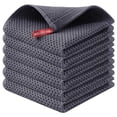 thumbnail image 1 of Simmore Kitchen Towels 6 Pack, 100% Cotton Waffle Weave Dish Cloths for Washing Dishes, Dark Grey, 12" x 12", 1 of 6