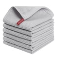 thumbnail image 1 of Simmore Kitchen Towels 6 Pack, 100% Cotton Waffle Weave Dish Cloths for Washing Dishes, Light Grey, 12" x 12", 1 of 6