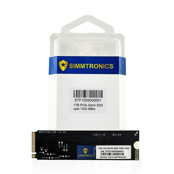 Simmtronics Internal PCIe 4.0 NVMe M.2 SSD 7400MHz -1TB