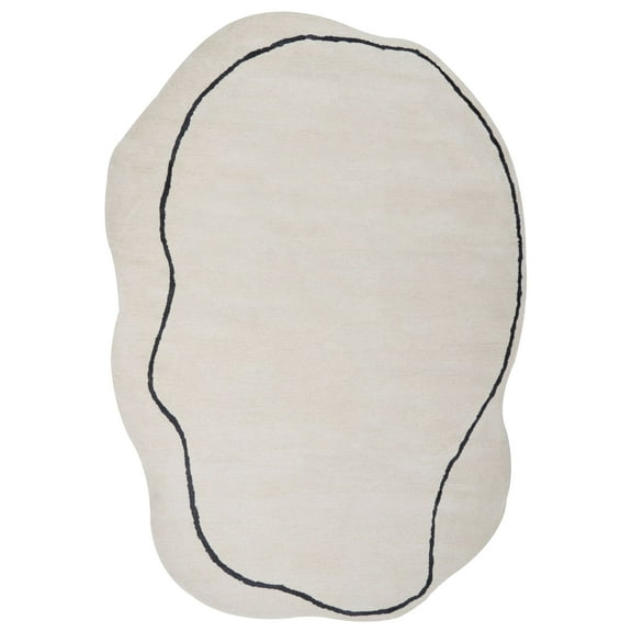 Simnani Carpets Hand-Tufted Wool & Cotton Area Rug Abstract Geometric Pattern, Rectangular Shape Home Decor Carpet