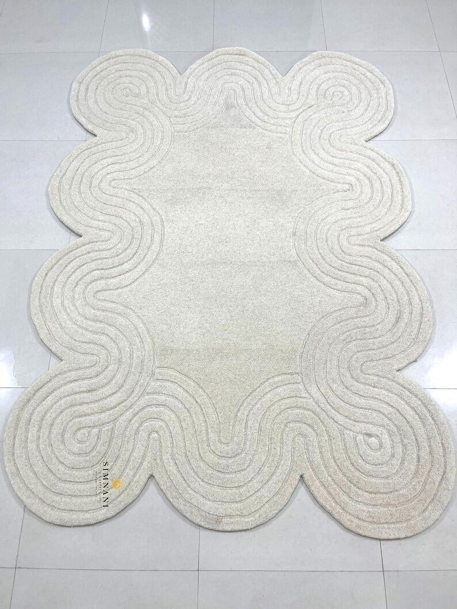 Simnani Carpets Modern Art Rug | Hand-Tufted Abstract Area Rug ...
