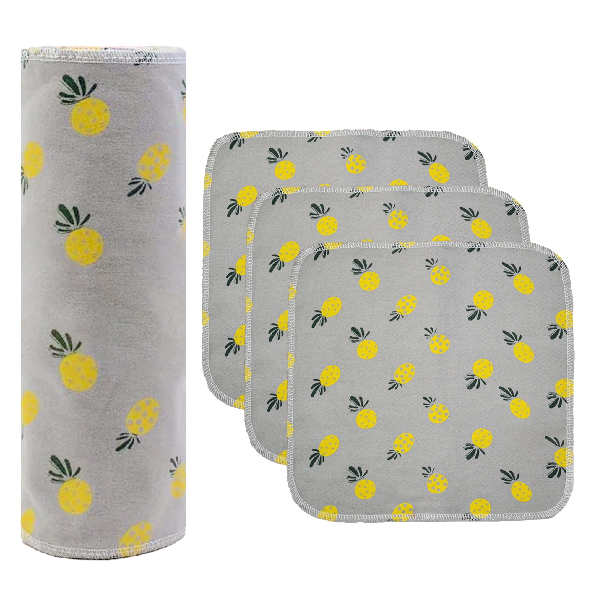 Simnice Reusable Paperless Paper Towels — Reusable Napkins Paperless Paper Towel, Washable Cotton Cloth Roll for Kitchen,25 Pack 10”x10”with Cardboard Roll