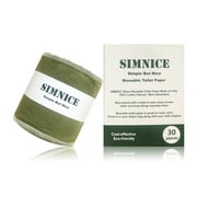 Simnice Reusable Toilet Paper Washable  Absorbent Bidet Cloth Wipes,Cotton Flannel Bidet Towels