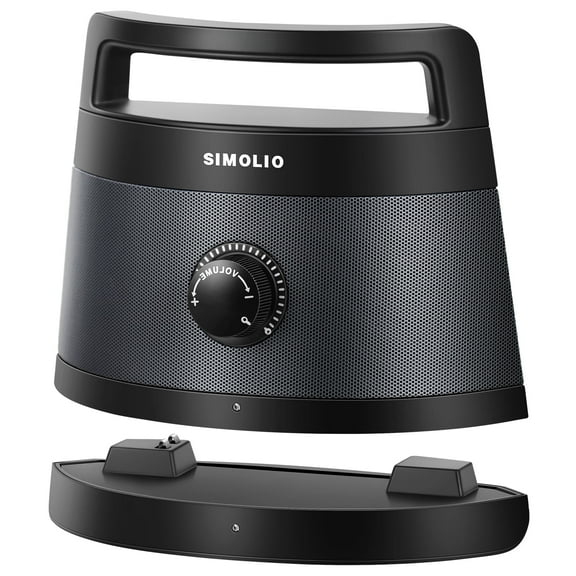 Simolio Portable Wireless TV Speakers with Voice Highlighting, 100ft Range, Optical/RCA/AUX, Extra Headset & 2 Adapters, Black, SM-621D-W (New)