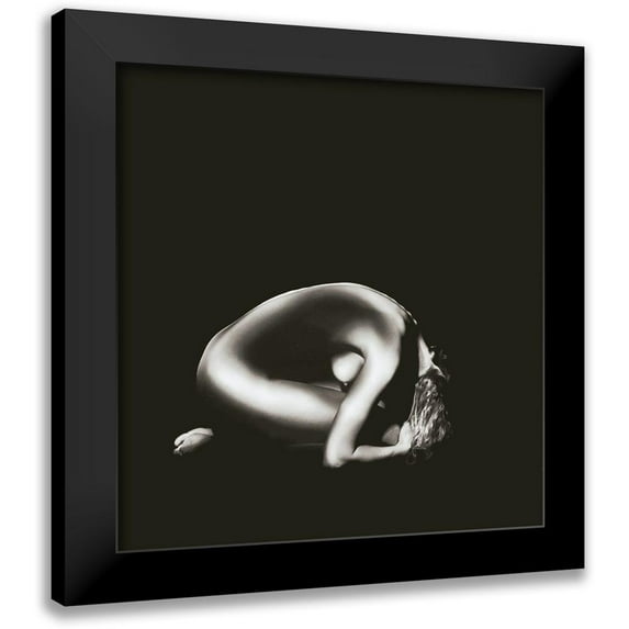 Simon 20x21 Black Modern Framed Museum Art Print Titled - BODY REFLECTION I