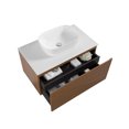 thumbnail image 1 of Simon 36″ Wall Mount Vanity With a Porcelain Vessel Sink, 1 of 8