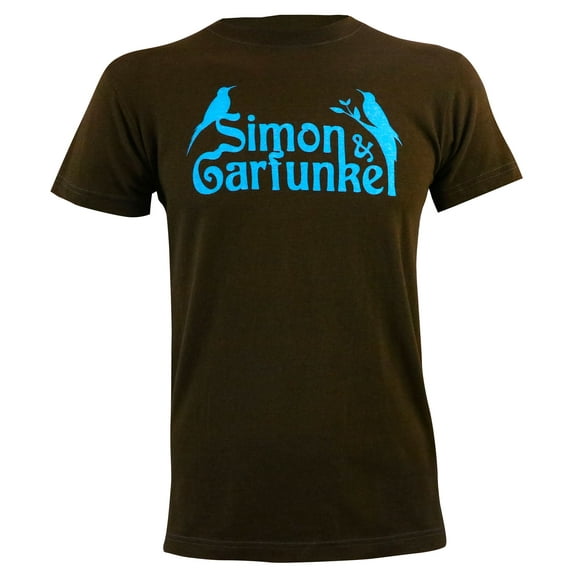 Simon And Garfunkel Men's Birds Slim Fit T-Shirt Large Brown | Licensed Control Industry Merchandise