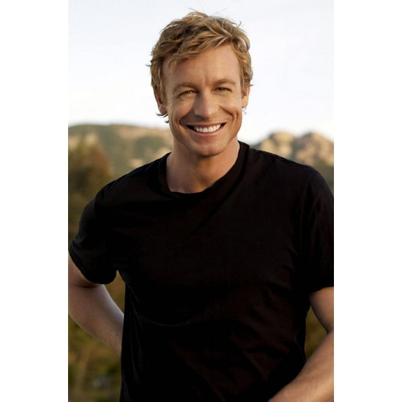 Simon Baker Poster Giclee Print black shirt 27inx40in for any room 27x40 Square Adults AB Posters