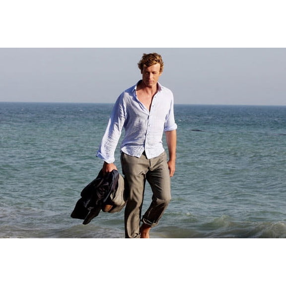 Simon Baker The Mentalist On Beach 24x36 Poster
