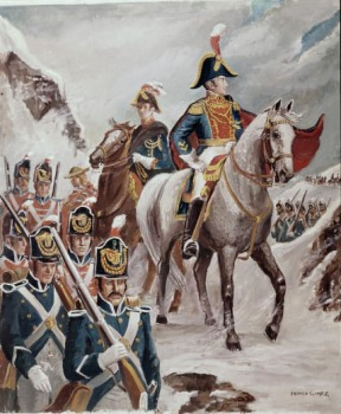 Simon Bolivar Liberator of South America Franco Gomez (1845-1880 Chilean) Canvas Art - (18 x 24)
