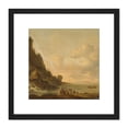 thumbnail image 1 of Simon De Vlieger Rocky Coast Ships River Painting 8X8 Inch Square Wooden Framed Wall Art Print Picture with Mount, 1 of 4