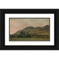 thumbnail image 1 of Simon Denis 18x12 Black Ornate Wood Framed Double Matted Museum Art Print Titled - Mountainous Landscape at Tivoli (ca. 1786-97), 1 of 5