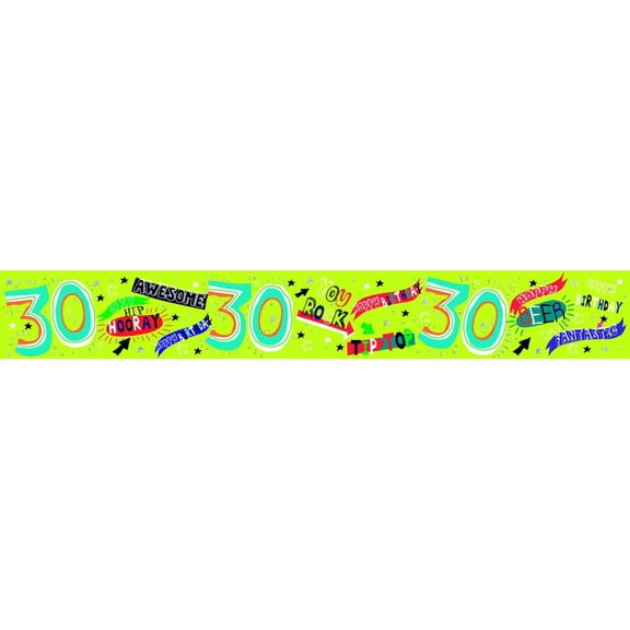 Simon Elvin Foil 30th Birthday Banner (Pack of 6)