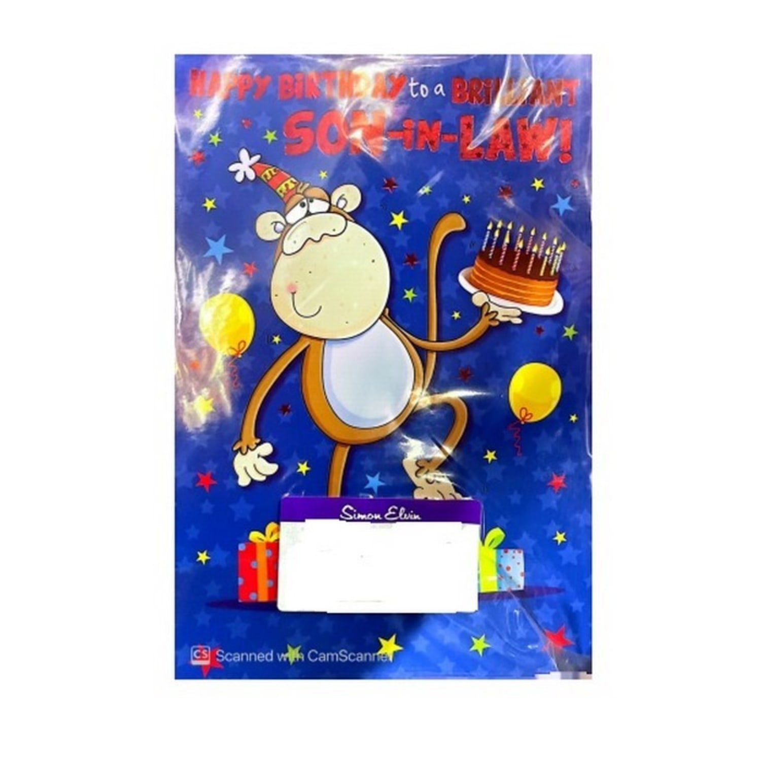 Simon Elvin Happy Birthday To A Briliant Son In Law Greetings Card