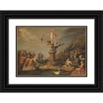 thumbnail image 1 of Simon Flocquet 24x18 Black Ornate Framed Double Matted Museum Art Print Titled: Fortuna Bestowing Her Gifts (C. 1645), 1 of 5