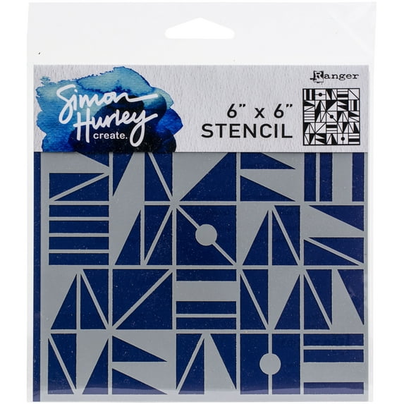 Simon Hurley create. Stencil 6"X6"-Geometry