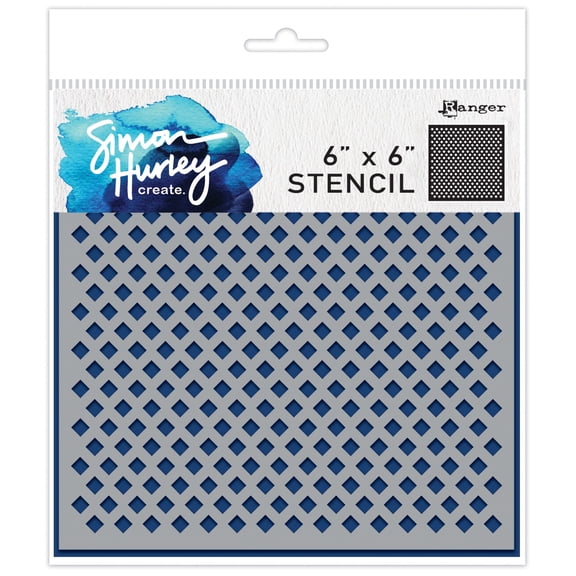 Simon Hurley create. Stencil 6"X6"-Tiny Diamonds