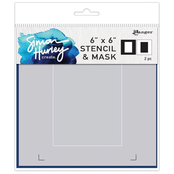 Simon Hurley create. Stencil & Mask 6"X6"-Rectangle Blend