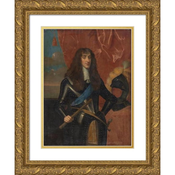 Simon Luttichuys 14x18 Gold Ornate Wood Frame and Double Matted Museum Art Print Titled - Prince James of England (1660)