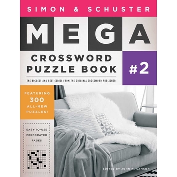 Pre-Owned Simon Schuster Mega Crossword Puzzle Book 2 S Puzzles Paperback Samson, John M.