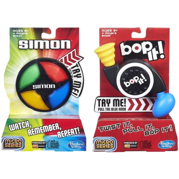 Hasbro Simon Swipe and Bop It Micro Electronic Game Assortment