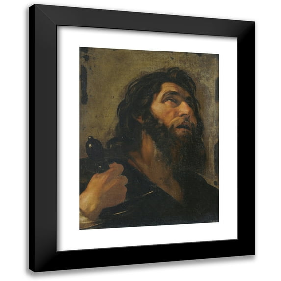 Simon Vouet 11x14 Black Modern Framed Museum Art Print Titled - St.Paul