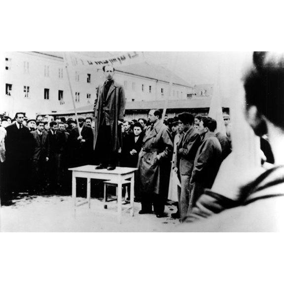 Simon Wiesenthal At A Displaced Persons Rally To Mark The Declaration Of Independence Of The State Of