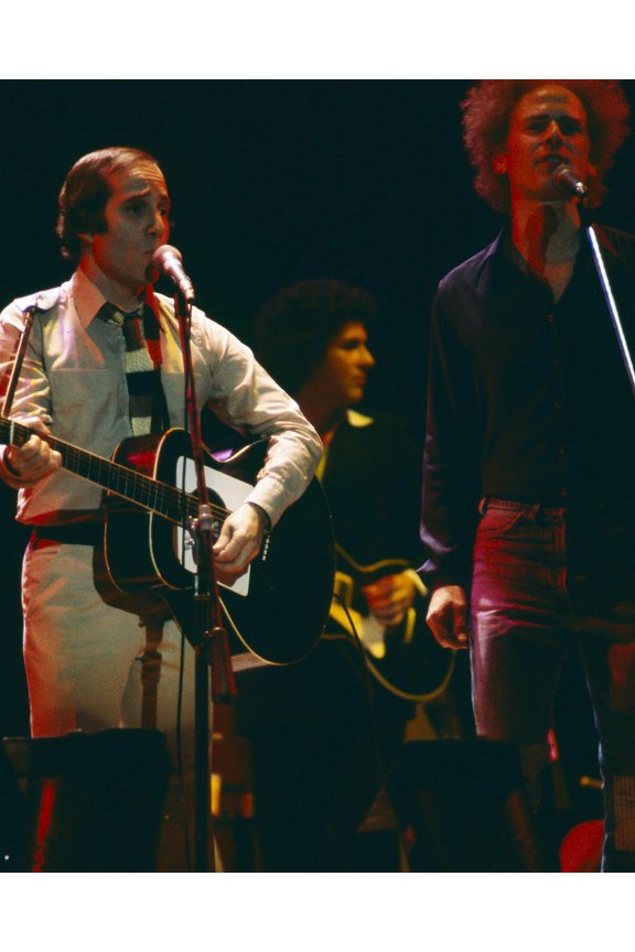 Simon and Garfunkel Paul Simon plays guitar Art sings 1970's 24x36 Movie Poster HD Aluminum Wall Art