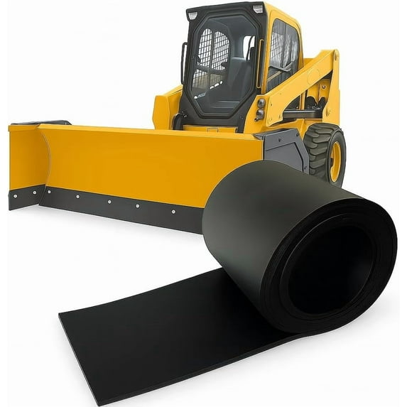SIMOND STORE - Rubber Snow Plow Cutting Edge– Heavy Duty 96" x 6" x 1" Snow Plow Deflector Smooth & Surface-Safe Snow Clearing - Fit for ATV, Tractors, Skid Steers & UTVs Snow Pusher Cutting Edge