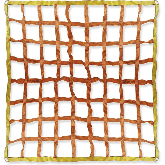 Simond Store 60" x 72" Cargo Net Capacity, 5' x 6' Heavy Duty Cargo Sets for Pickup Trucks with 4 Metal Ring 2" Strap