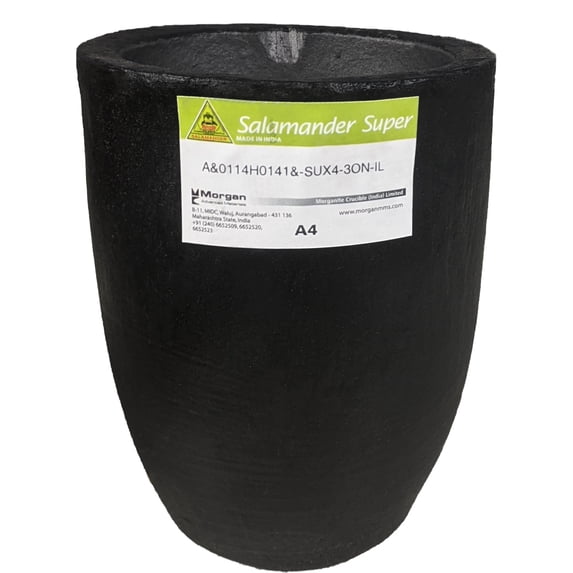 Simond Store A4 Salamander Morgan Super Clay Graphite Crucible for Propane Furnace & Kilns for Casting, Refining, and Melting Gold, Silver, Brass, and Other Metals