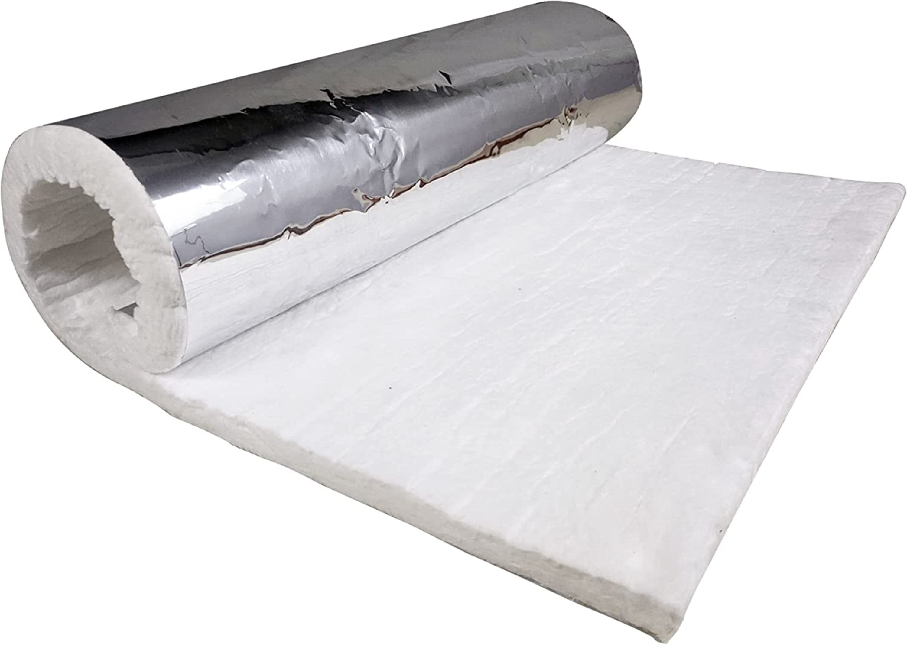 Simond Store Aluminium Foil Faced Ceramic Fiber Blanket 6# Density, 2300F, 1/2" x 24" x 36" for Insulation of Chimney & Exhaust Duct Projector Screens