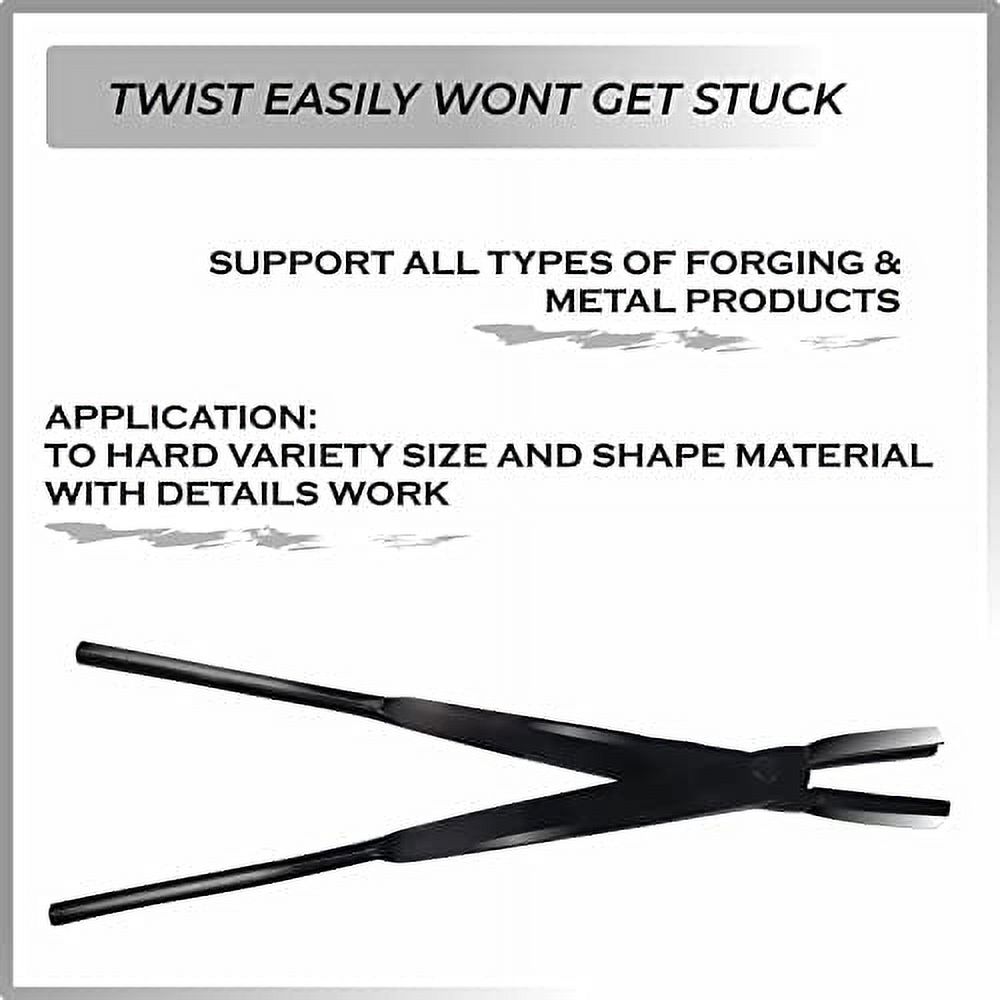 Simond Store Blacksmith Tongs 16" Round Jaw Tongs for Knife