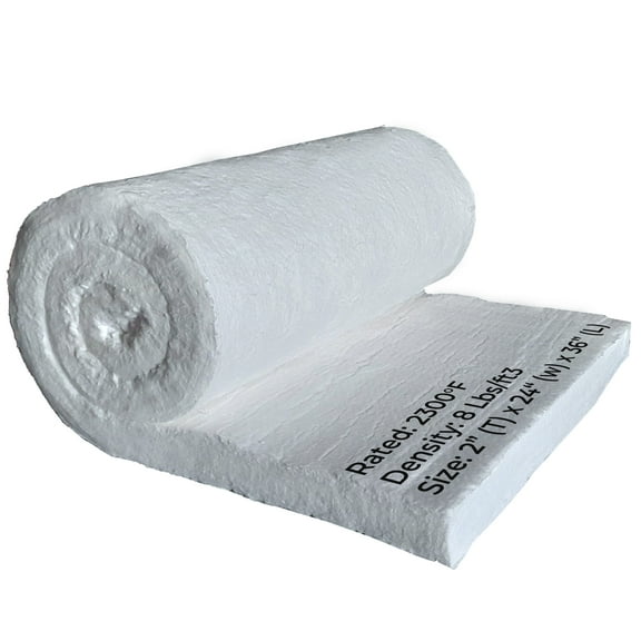 Simond Store - Ceramic Fiber Insulation Blanket - Density - 8 lbs - 2400F - 2" x 24" x 36"