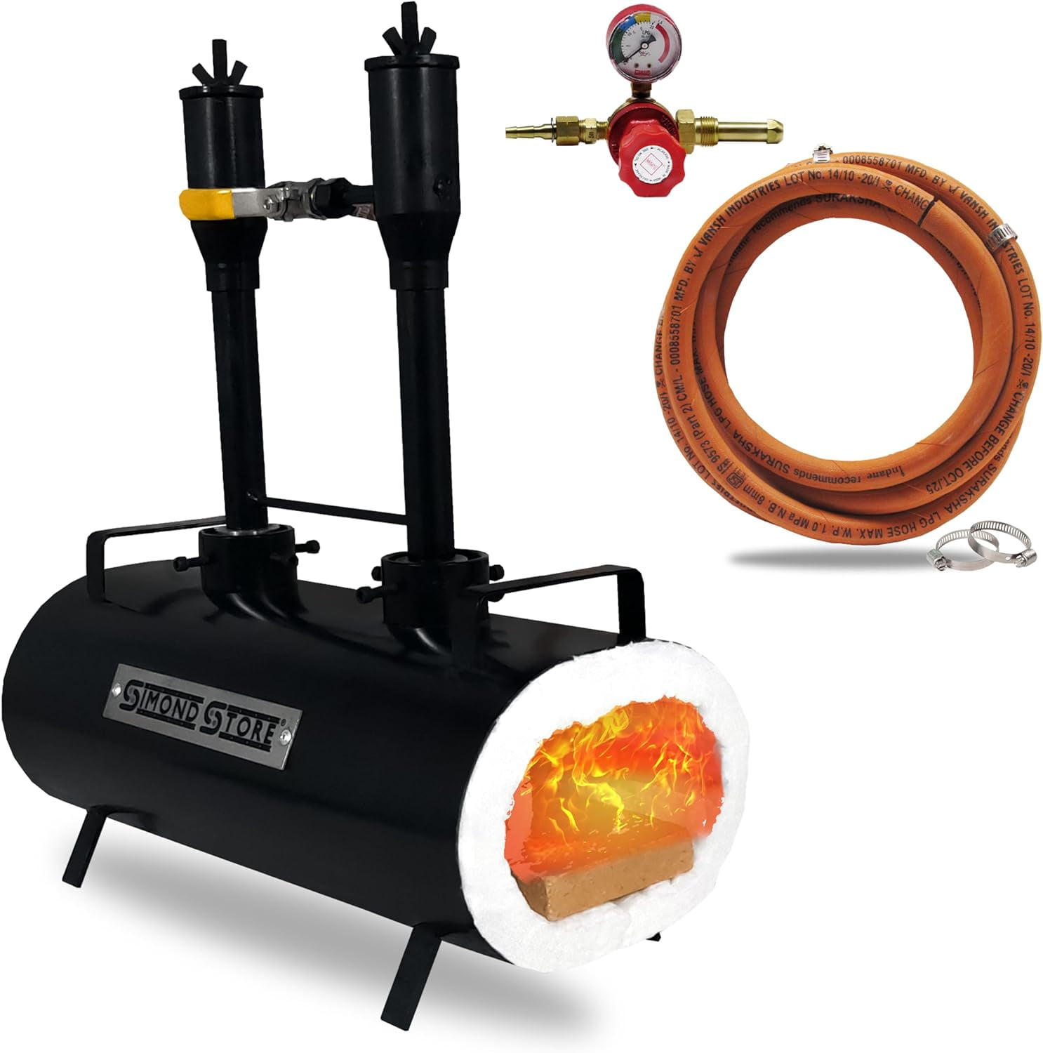 Simond Store Portable Dual Burner Propane Gas Forge for Blacksmith and ...
