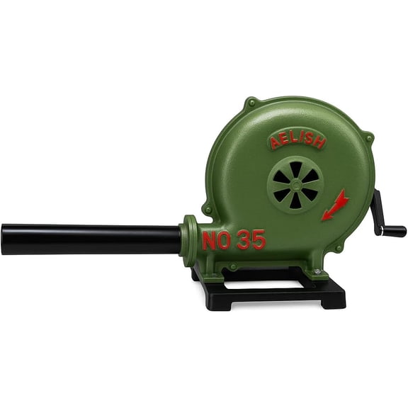 SIMOND STORE Hand Crank Blacksmithing Forge Blower,11 Inch Cast Aluminum Casing, Heavy Duty Manual Forge Blower for Farrier Blacksmith Coal Forge Firepot BBQ Outdoor Cooking Camping