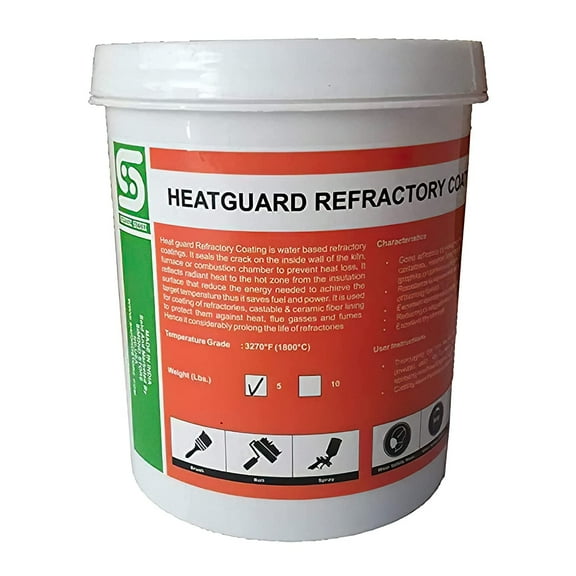 Simond Store- Heat Guard Ceramic Refractory Coating - 5 Lbs - 3270F (1800C)