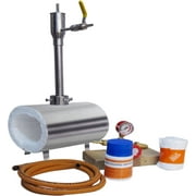 Simond Store Propane Gas Forge Single Burner, 2600F Rated, Blacksmithing Forge for Knife Making Farrier Forging Blacksmith Tools Equipment - Stainless Steel Oval Forge