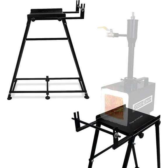 Simond Store forge Starter kit Stand - compatible with all single burner blacksmith forge kit - Steel blacksmithing starter kit -propane forge kit stand 12 inch home forge starter kit tool kit stand