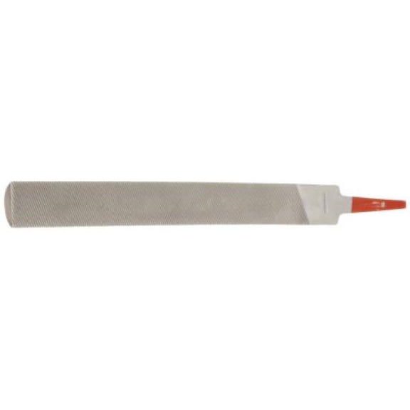 simonds hand file, american pattern, double cut, half-round, medium, 8 length, 3/4 width, 7/32 thickness
